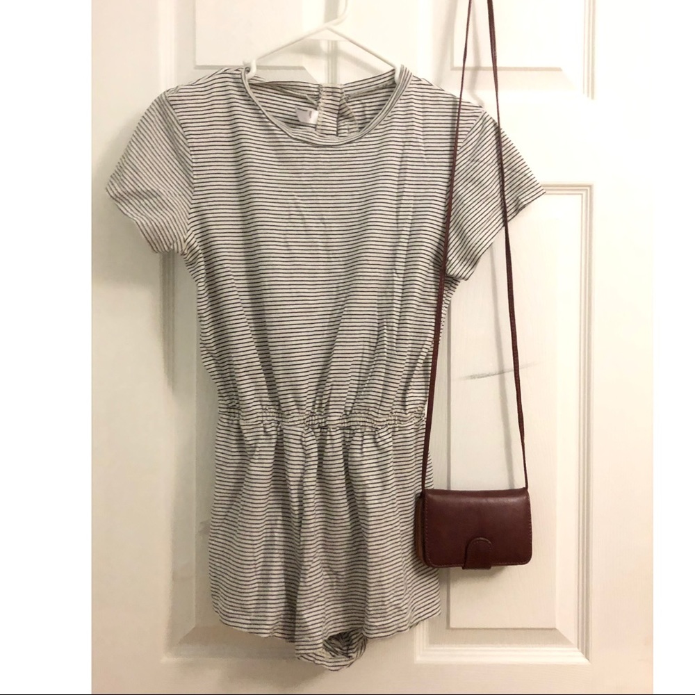American apparel striped tshirt romper